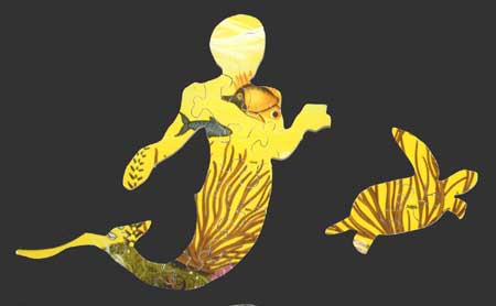 honu and merman figurals