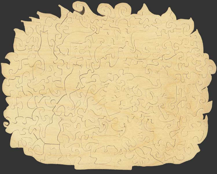 cat jigsaw puzzle back