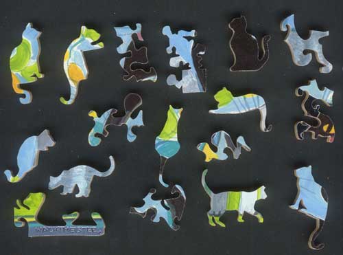 cat figurals for wood jigsaw puzzle