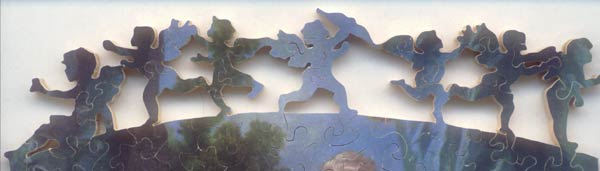 dancing edge border for wooden jigsaw puzzle