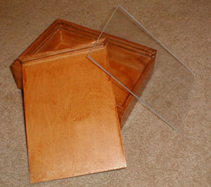 Frame box disassembled