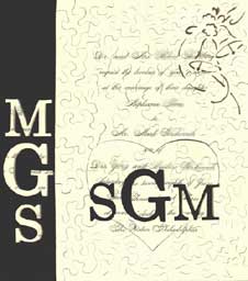 wedding invitation puzzle