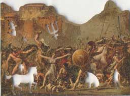 Wooden Jigsaw Puzzle Photo of David Battle of Romans and Sabines